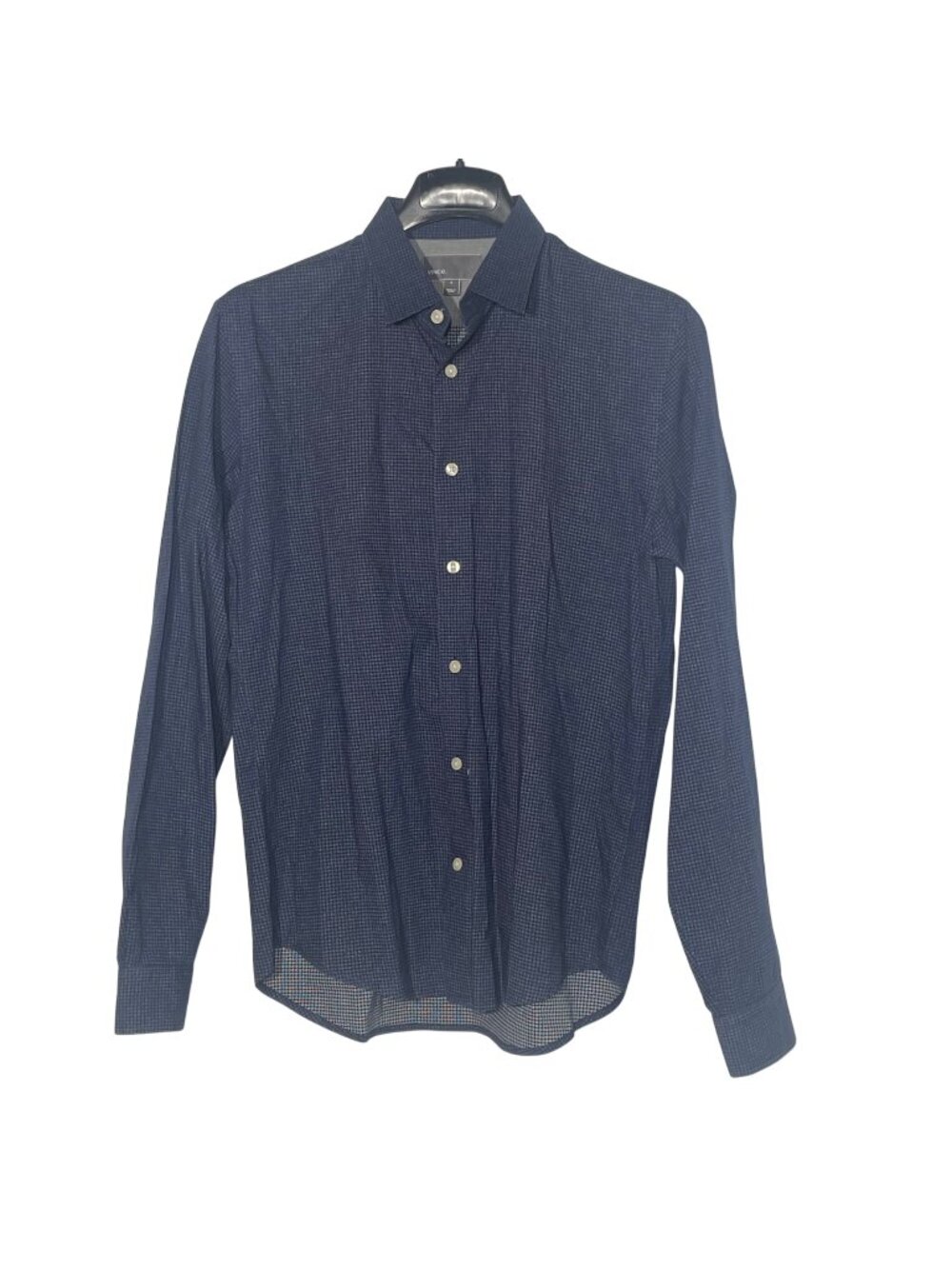 Vince Cotton Speckled Button Down Shirt Blue White Sz SM Casual Cotton